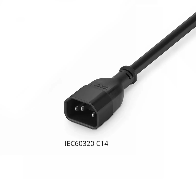 SFPS 6ft (1.8m) IEC60320 C14 to IEC60320 C13 18AWG 250V/10A Power Extension Cord, Black SFPS