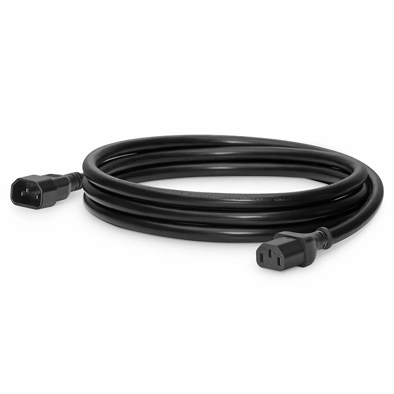 SFPS 10ft (3m) IEC60320 C14 to IEC60320 C13 18AWG 250V/10A Power Extension Cord, Black SFPS