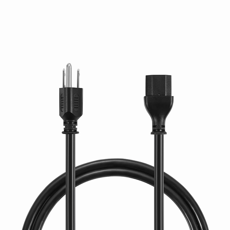 SFPS 1ft (0.3m) NEMA 5-15P to IEC60320 C13 16AWG 125V/10A Power Cord, Black SFPS