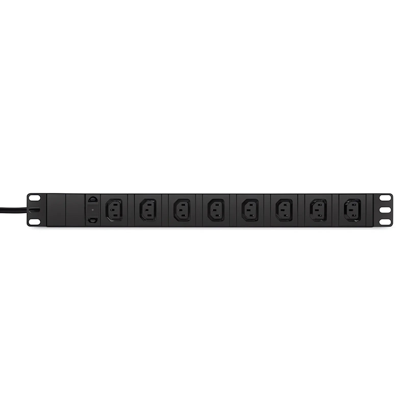 SFPS 1.20kW Single-Phase 10A/120V Basic Rack PDU, 8 x C13 Outlets, IEC320 C14 Plug, 10ft Cord, 1U Rack-Mount SFPS