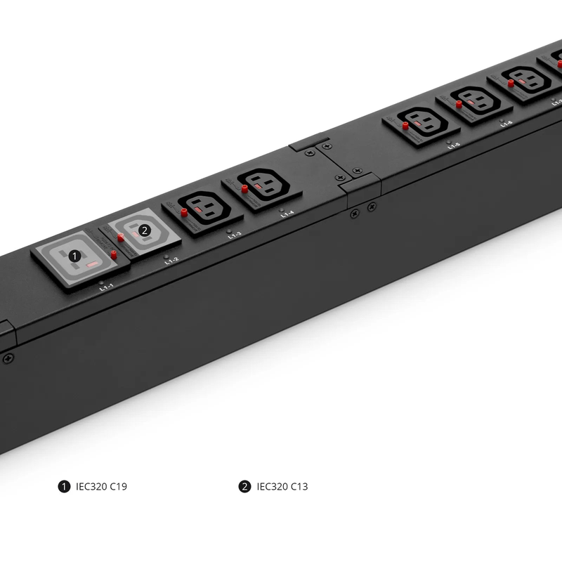 SFPS 23kW 3-Phase 32A/415V Switched Rack PDU, 21 x C13 & 3 x C19 Outlets, IEC309 32A 3P+N+PE Plug, 10ft Cord, 0U Vertical SFPS