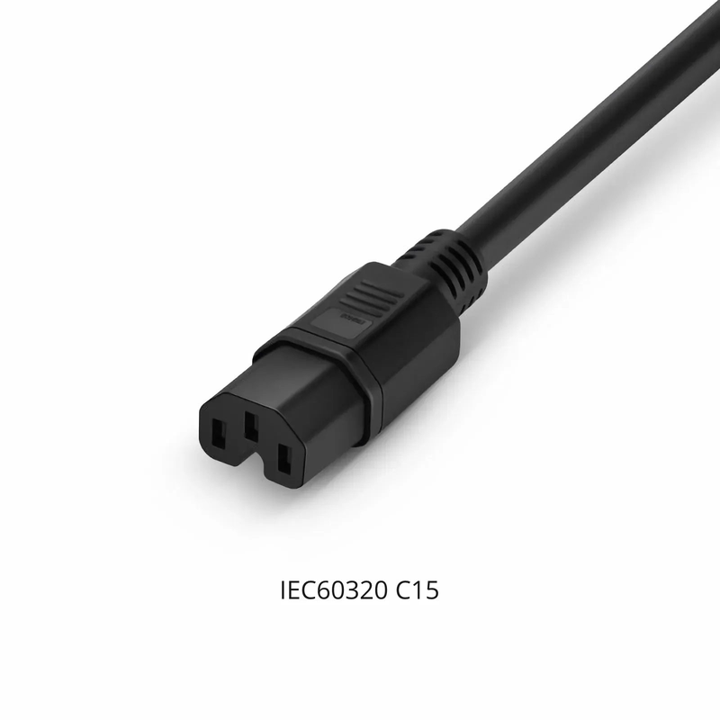 SFPS 6ft (1.8m) IEC60320 C14 to IEC60320 C15 14AWG 250V/15A Power Cord, Black SFPS