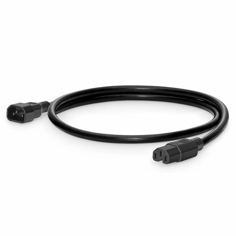 SFPS 3ft (0.9m) IEC60320 C14 to IEC60320 C15 14AWG 250V/15A Power Cord, Black SFPS