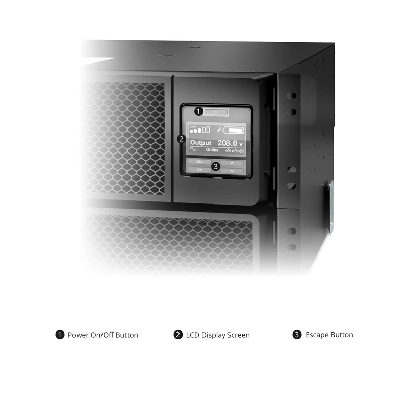 SFPS APC Smart-UPS On-line, 8kVA/8kW, 208V, 4 x L6-20R & 2 x L6-30R NEMA Outlets, Network Card & SmartSlot, 4 Replaceable Battery Modules Included, Rack 6U/Tower Convertible SFPS
