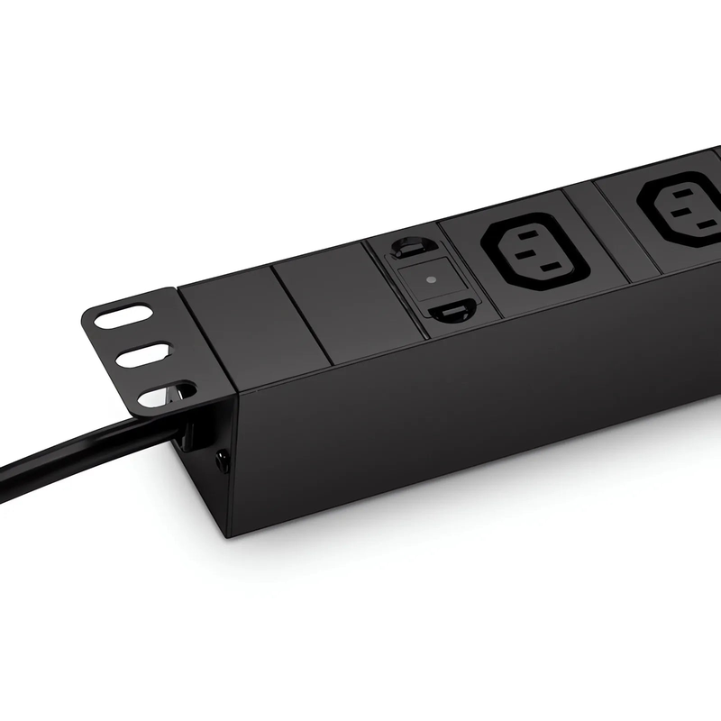 SFPS 1.20kW Single-Phase 10A/120V Basic Rack PDU, 8 x C13 Outlets, IEC320 C14 Plug, 10ft Cord, 1U Rack-Mount SFPS