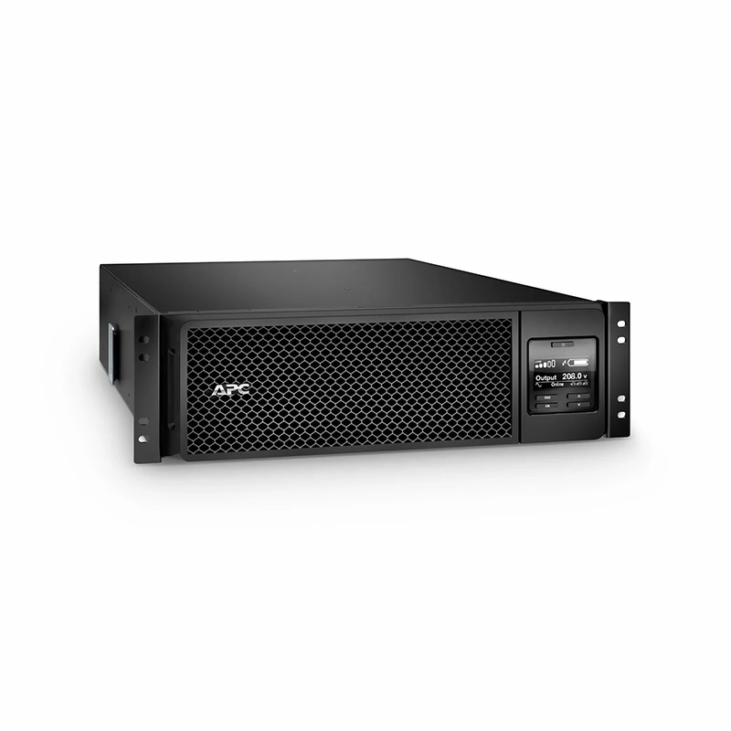 SFPS APC® Smart-UPS On-Line 5000VA Rackmount 3U UPS, 4x C13+4x C19 IEC Outlets, Network Card+SmartSlot and 3 Backup Batteries Included SFPS