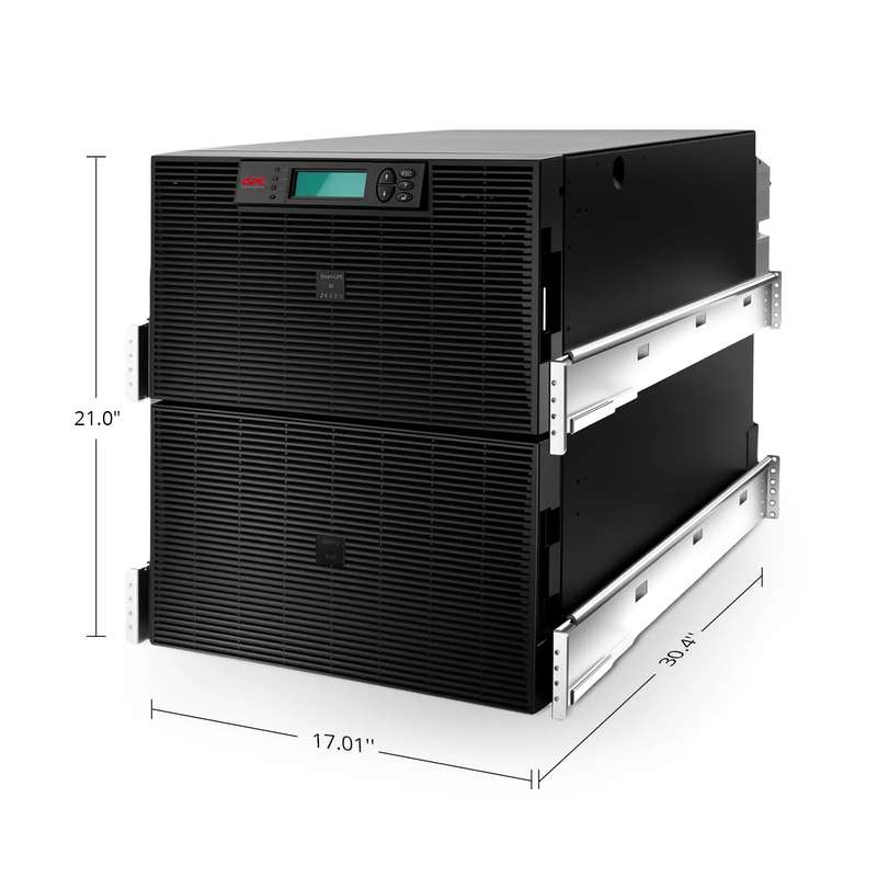 SFPS APC Smart-UPS RT, 20kVA/16kW, 208V, 4 x L6-20R & 2 x L6-30R NEMA Outlets, LCD & SmartSlot, 4 Replaceable Battery Modules Included, Rack 12U