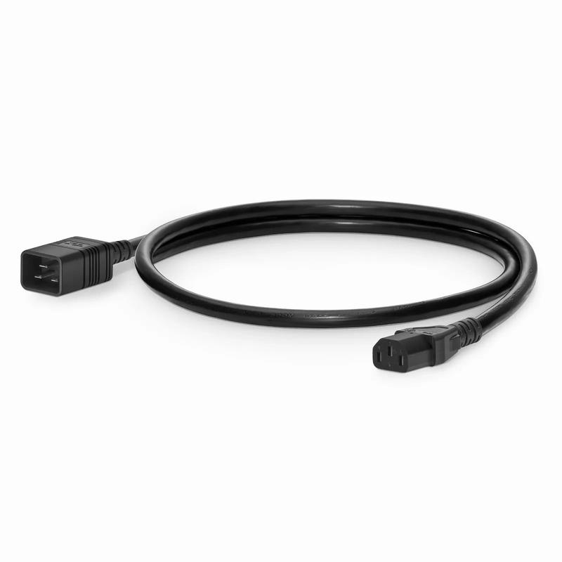 SFPS 3ft (0.9m) IEC60320 C20 to IEC60320 C13 14AWG 250V/15A Power Cord, Black SFPS