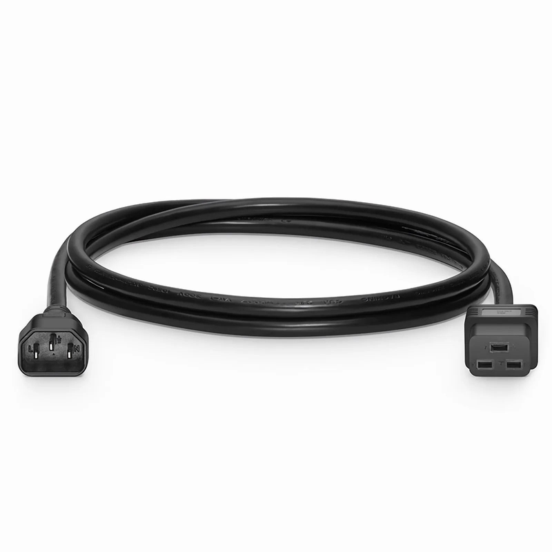 SFPS 6ft (1.8m) IEC60320 C14 to IEC60320 C19 14AWG 250V/15A Power Cord, Black SFPS