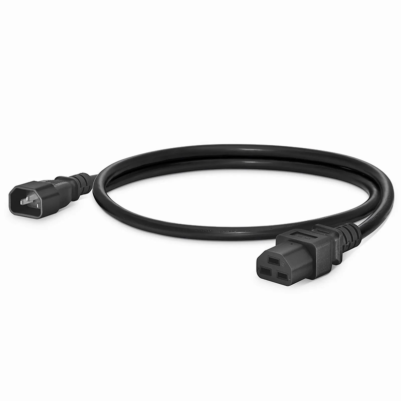 SFPS 3ft (0.9m) IEC60320 C14 to IEC60320 C21 Heavy-Duty 14AWG 250V/15A Power Cord, Black SFPS