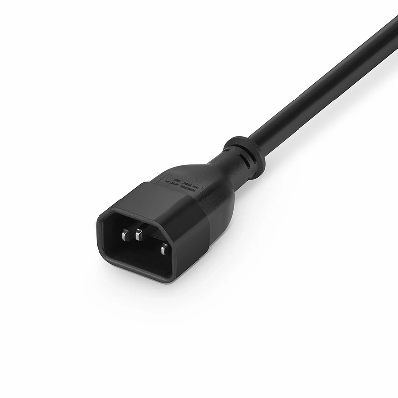 SFPS 2ft (0.6m) IEC60320 C14 to IEC60320 C13 16AWG 250V/13A Power Extension Cord, Black SFPS
