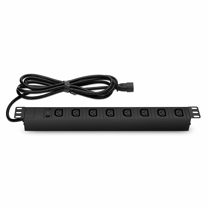 SFPS 1.20kW Single-Phase 10A/120V Basic Rack PDU, 8 x C13 Outlets, IEC320 C14 Plug, 10ft Cord, 1U Rack-Mount SFPS