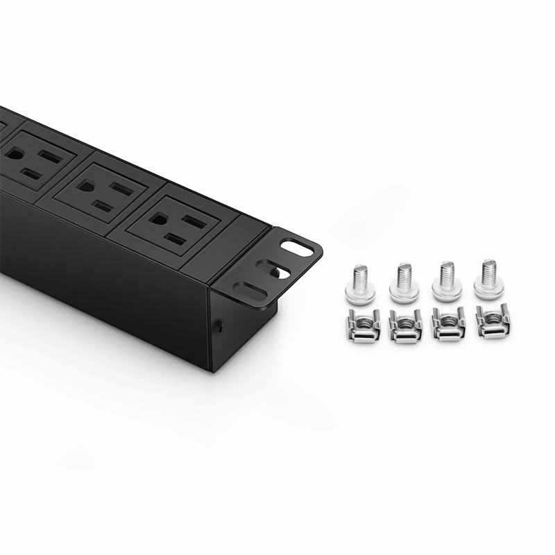 SFPS 1.88kW Single-Phase 15A/125V Basic Rack PDU, 8 x NEMA 5-15R Outlets, NEMA 5-15P Plug, 6.6ft Cord, 1U Rack-Mount SFPS