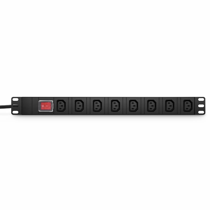 SFPS 1.8kW Single-Phase 16A/250V Basic Rack PDU, 8 x C13 Outlets, CEE7 Plug, 6.6ft Cord, 1U Rack-Mount SFPS