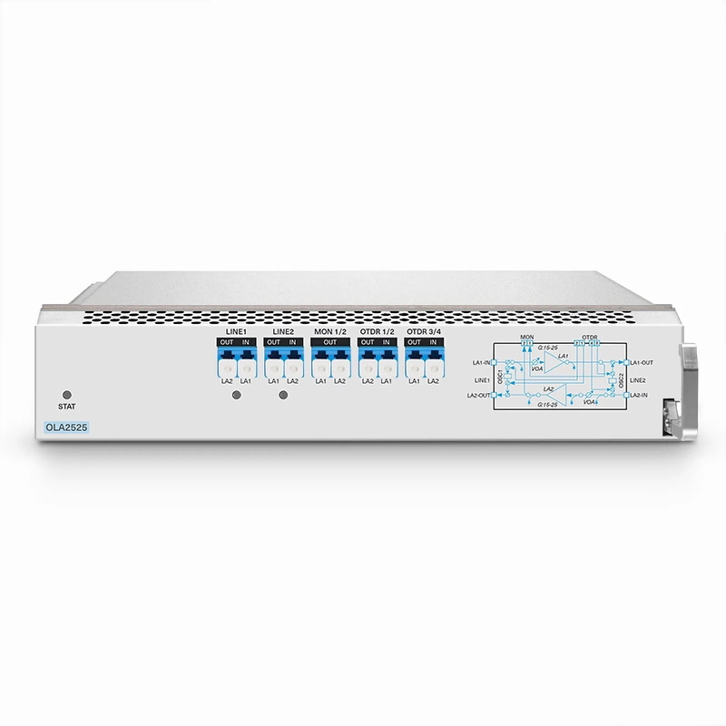 SFPS D7000 OLA2525, DWDM EDFA In-line Amplifier with Dual LA 15-25dB Gain, 21.5dBm Output for D7000 Series Managed Chassis, with Built in OSC, VOA SFPS