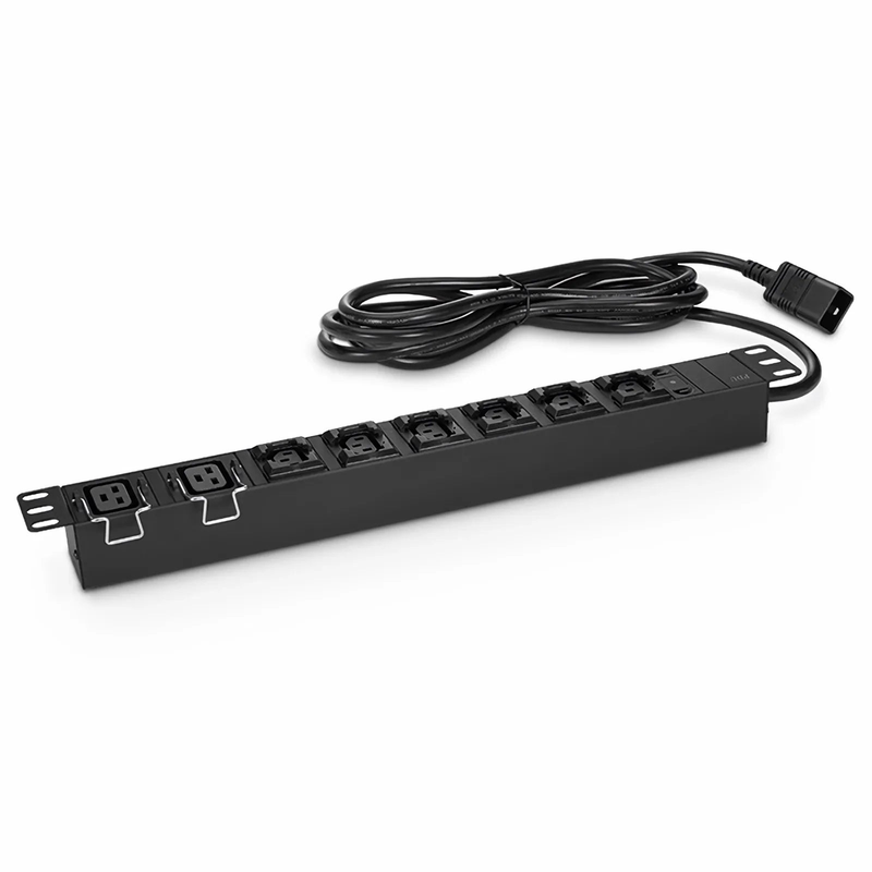 SFPS 1.92kW Single-Phase 16A/120V Basic Rack PDU, 6 x C13 & 2 x C19 Outlets, IEC320 C20 Plug, 10ft Cord, 1U Rack-Mount SFPS