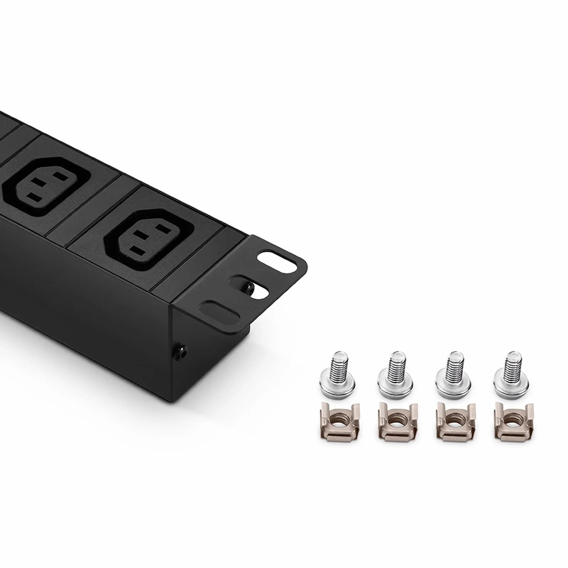SFPS 1.20kW Single-Phase 10A/120V Basic Rack PDU, 8 x C13 Outlets, IEC320 C14 Plug, 10ft Cord, 1U Rack-Mount SFPS