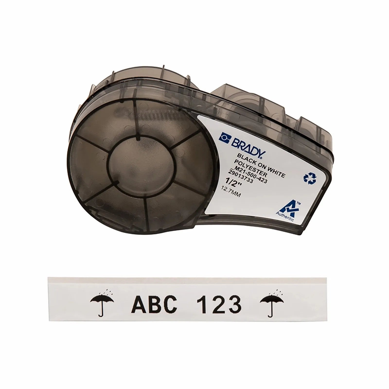 SFPS 0.375in.Wx 252in.L Panel Labels with Ribbon for M210 and M211 Printers, Black on White SFPS
