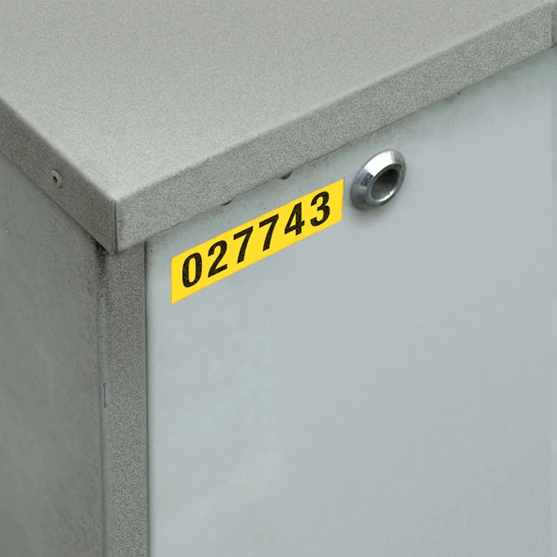 SFPS 0.375in.W x 252in.L Panel/Surface Labels with Ribbon for M210 and M211 Printers, Continuous Label/Cartridge, Black on Yellow SFPS