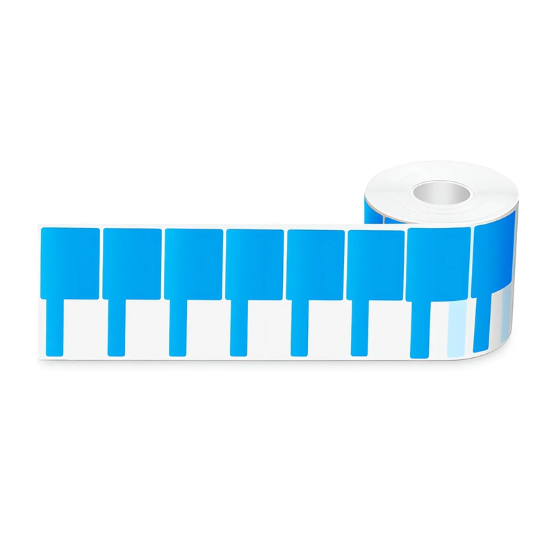 SFPS 1.57in.W x 3.54in.L Printable P-Flag Label, PET, Reel, Blue, 500Labels/Roll SFPS