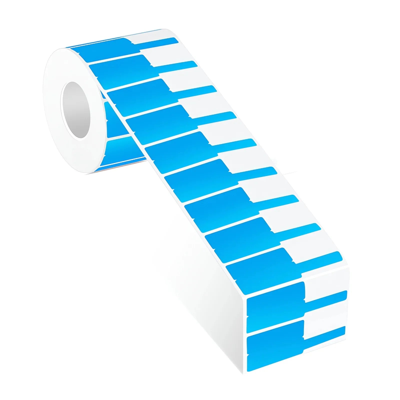 SFPS 0.94in.W x 2.75in.L Printable P-Flag Label, PET, Reel, Blue, 500Labels/Roll SFPS