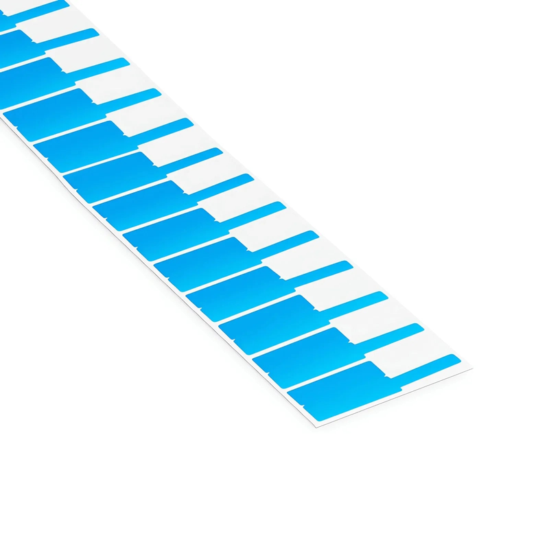 SFPS 0.94in.W x 2.75in.L Printable P-Flag Label, PET, Reel, Blue, 500Labels/Roll SFPS