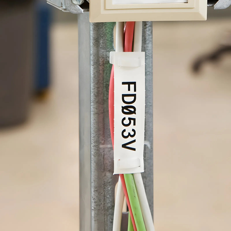 SFPS 3 in.H x 0.758 in.W Cable Tie Labels for M611 Printers, White, 100 Labels/Roll SFPS