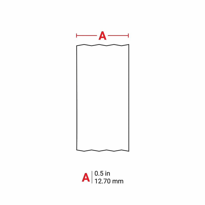 SFPS 0.5in.Wx 252in.L Panel Labels with Ribbon for M210 and M211 Printers, Black on White SFPS