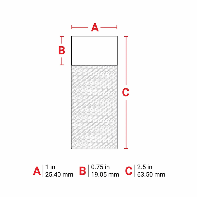 SFPS 2.5in.H x 1in.W Self-laminating Labels for M611 Printer, 100 Labels/Roll, Black on White SFPS