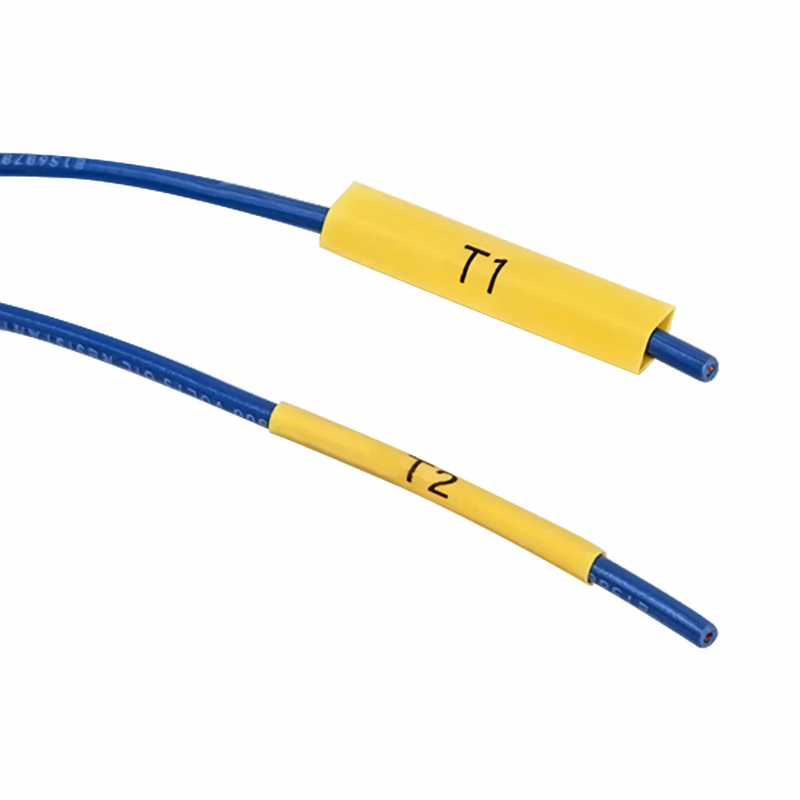 SFPS 0.25in.Dia x 84in.L Heat Shrink Cable Labels with Ribbon for M210 and M211 Printers, Continuous Label/Cartridge, Black on Yellow SFPS