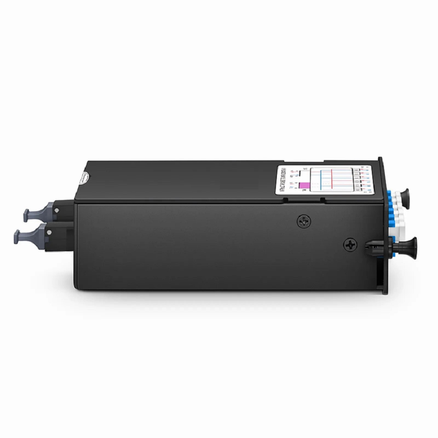 SFPS FHDA MTP®-LC TAP Cassette, OS2 Single Mode, 6 x LC Duplex Live Ports, MTP®-12 Male Live Port, MTP®-12 Male TAP Port, 50/50 Split Ratio (Live/TAP), 10/40/100G SFPS