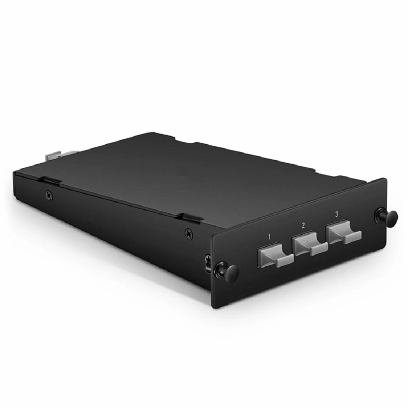 SFPS FHDA LC Splice Cassette with Pigtails, 24 Fibers OM4 Multimode,12 x LC UPC Duplex (Aqua), 0.3dB Max. SFPS