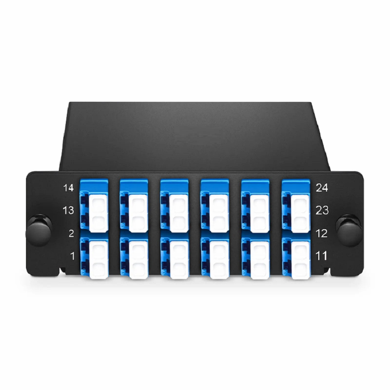 SFPS FHDA LC Splice Cassette with Pigtails, 24 Fibers OS2 Single Mode,12 x LC UPC Duplex (Blue), 0.3dB Max. SFPS