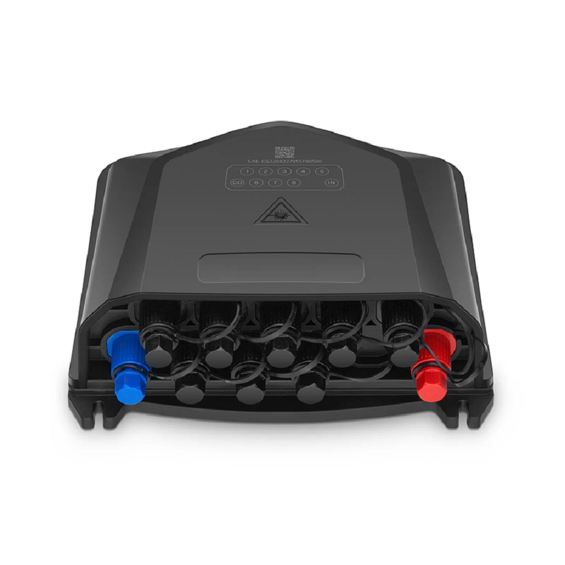 SFPS Fully Pre-Terminated End Box for Quick ODN, 9 ports, Hot-Melting (Non-open), 1x 8 splitter, SC Hardened Adapter, Insertion Loss 10.8dB, Return Loss 55dB, PP+GF, IP68, Wall/Pole/Aerial, Indoor/Outdoor SFPS