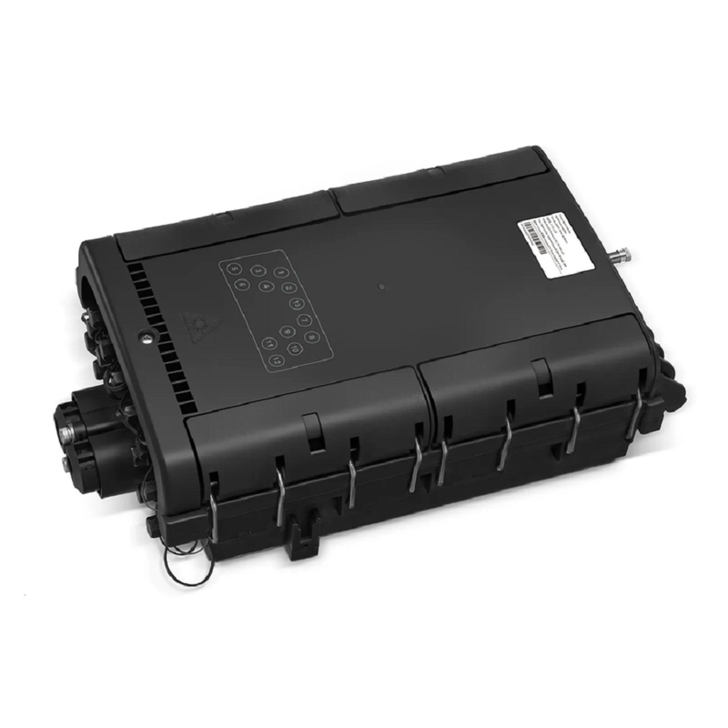 SFPS Fully Pre-Terminated Fiber Distribution Hub Box for Quick ODN, 1 Uncut Port, 2 Branch Ports and 8 SC/APC Hardened Adapters, Mechanical Seal, Supports 1:2/1:4/1:8 Mini Splitters, PP+GF, IP68, Wall/Pole/Aerial Mount, Indoor/Outdoor SFPS