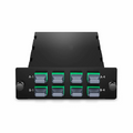 SFPS FHDA 8 x MTP®-8 Mesh Cassette, 64 Fibers OM4 Multimode, Universal, 8 x 8F MTP® to 8 x 8F MTP® (Aqua), 0.35dB Max. SFPS