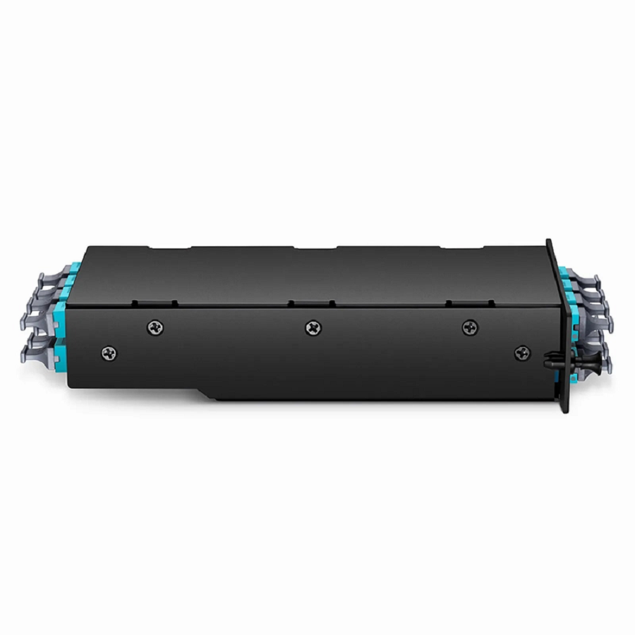 SFPS FHDA 8 x MTP®-8 Mesh Cassette, 64 Fibers OM4 Multimode, Universal, 8 x 8F MTP® to 8 x 8F MTP® (Aqua), 0.35dB Max. SFPS