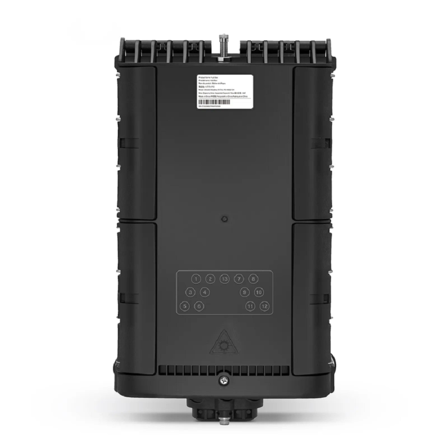 SFPS Fully Pre-Terminated Fiber Distribution Hub Box for Quick ODN, 1 Uncut Port, 13 SC/APC Hardened Adapters, Mechanical Seal, Supports 1:2/1:4/1:8 Mini Splitters, PP+GF, IP68, Wall/Pole/Aerial Mount, Indoor/Outdoor SFPS