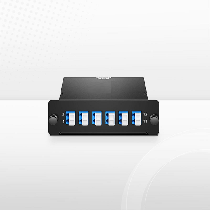 SFPS FHDA MTP®-LC Cassette, OS2 Single Mode, Universal, 24 Fibers, 2 x MTP®-12 (Male) to 12 x LC Duplex (Blue), 0.35dB Max. SFPS