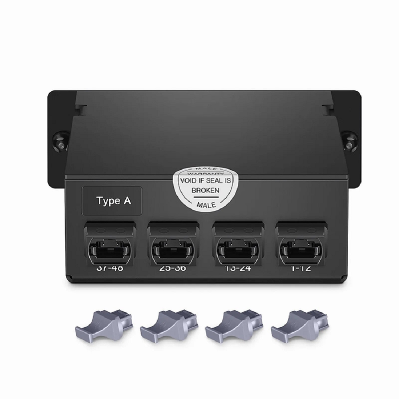 SFPS FHDA MTP®-LC Cassette, OM4 Multimode, Universal, 24 Fibers, 3 x MTP®-8 (Male) to 6 x LC Quad (Aqua), 0.35dB Max. SFPS