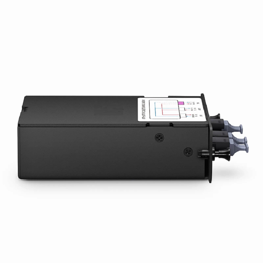 SFPS FHDA MTP® TAP Cassette, OS2 Single Mode, 2 x MTP®-8 Male Live Ports, MTP®-8 Male TAP Port, 50/50 Split Ratio (Live/TAP), 40/100G SFPS