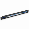 SFPS FHUA 1U 19'' Fiber Adapter Panel, 48 Fibers OS2 Single Mode, 24 x LC UPC Duplex (Blue) Adapter, Ceramic Sleeve SFPS