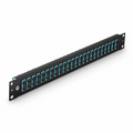 SFPS FHUA 1U 19'' Fiber Adapter Panel, 48 Fibers OM4 Multimode, 24 x SC UPC Duplex (Aqua) Adapter, Ceramic Sleeve SFPS