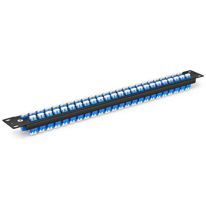 SFPS FHUA 1U 19'' Fiber Adapter Panel, 96 Fibers OS2 Single Mode, 48 x LC UPC Duplex (Blue) Adapter, Ceramic Sleeve SFPS