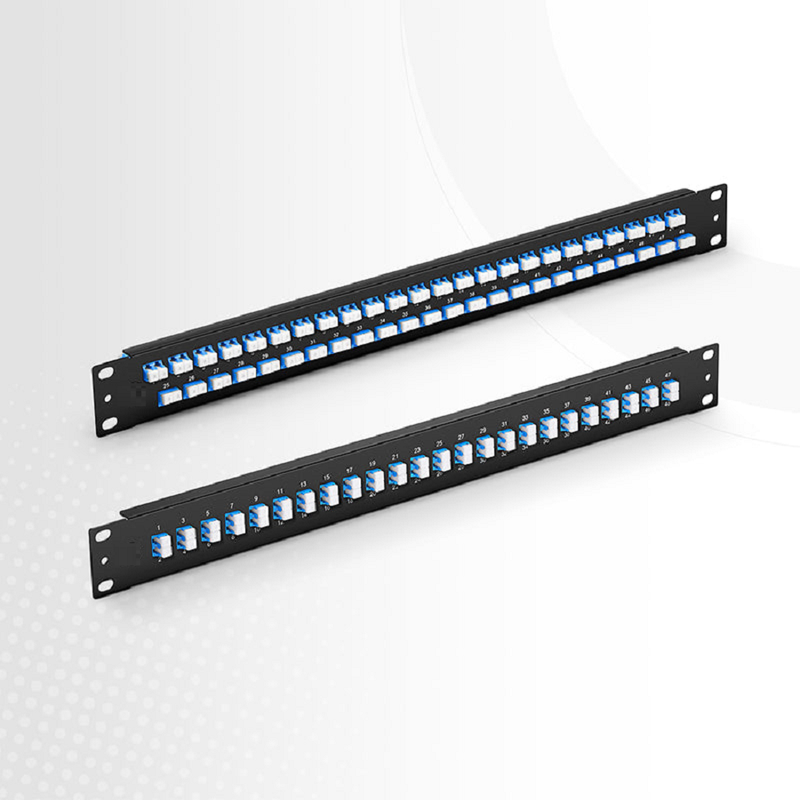 SFPS FHUA 1U 19'' Fiber Adapter Panel, 48 Fibers OS2 Single Mode, 24 x SC UPC Duplex (Blue) Adapter, Ceramic Sleeve SFPS