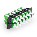 SFPS FHDA Adapter Panel, 12 Fibers OS2 Single Mode, 12 x LSH APC Simplex (Green) Adapter, Ceramic Sleeve SFPS