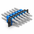 SFPS FHDA Fiber Adapter Panel, 48 Fibers OS2 Single Mode, 12 x MDC UPC 2-Port Duplex (Blue) Adapter, Ceramic Sleeve SFPS