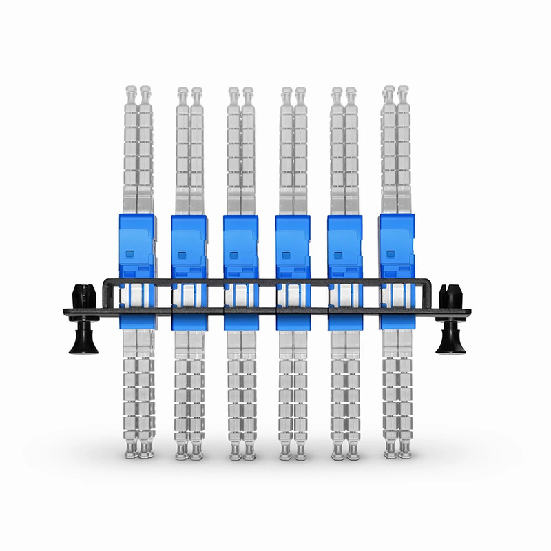 SFPS FHDA Fiber Adapter Panel, 48 Fibers OS2 Single Mode, 12 x MDC UPC 2-Port Duplex (Blue) Adapter, Ceramic Sleeve SFPS
