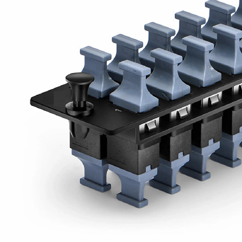 SFPS FHDA Fiber Adapter Panel, OS2/OM3/OM4, 12 x MTP®-8/12/24 Key Up to Key Down (Black) Adapter, Type A SFPS