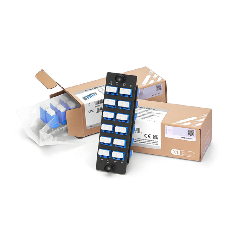 SFPS FHDA Fiber Adapter Panel, 24 Fibers OS2 Single Mode, 12 x LC UPC Duplex (Blue) Adapter, Ceramic Sleeve SFPS